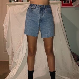 blue jean  shorts
